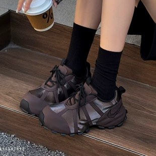 全皮休闲女鞋 sg厚底老爹鞋 505