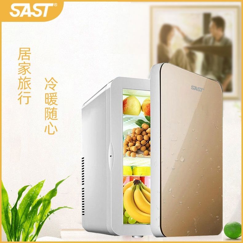 SAST迷你冰箱小型家用制冷宿舍寝室大学生面膜化妆品冷藏车载冰箱