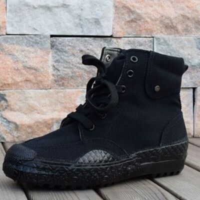 正品3537军训解放鞋高帮男防臭耐磨防滑工地鞋劳保特训胶鞋帆布鞋