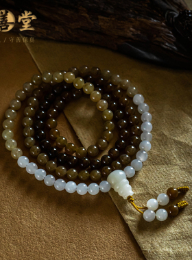多彩和田玉多圈手串叠戴手链