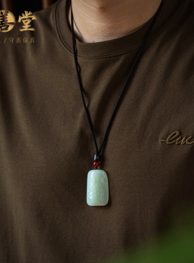 天然和田玉佛公吊坠男