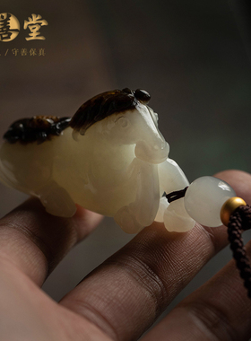 【和田玉·马上封侯】文玩项链