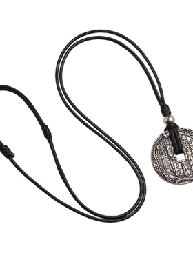 大善堂纯银山鬼花钱复古项链