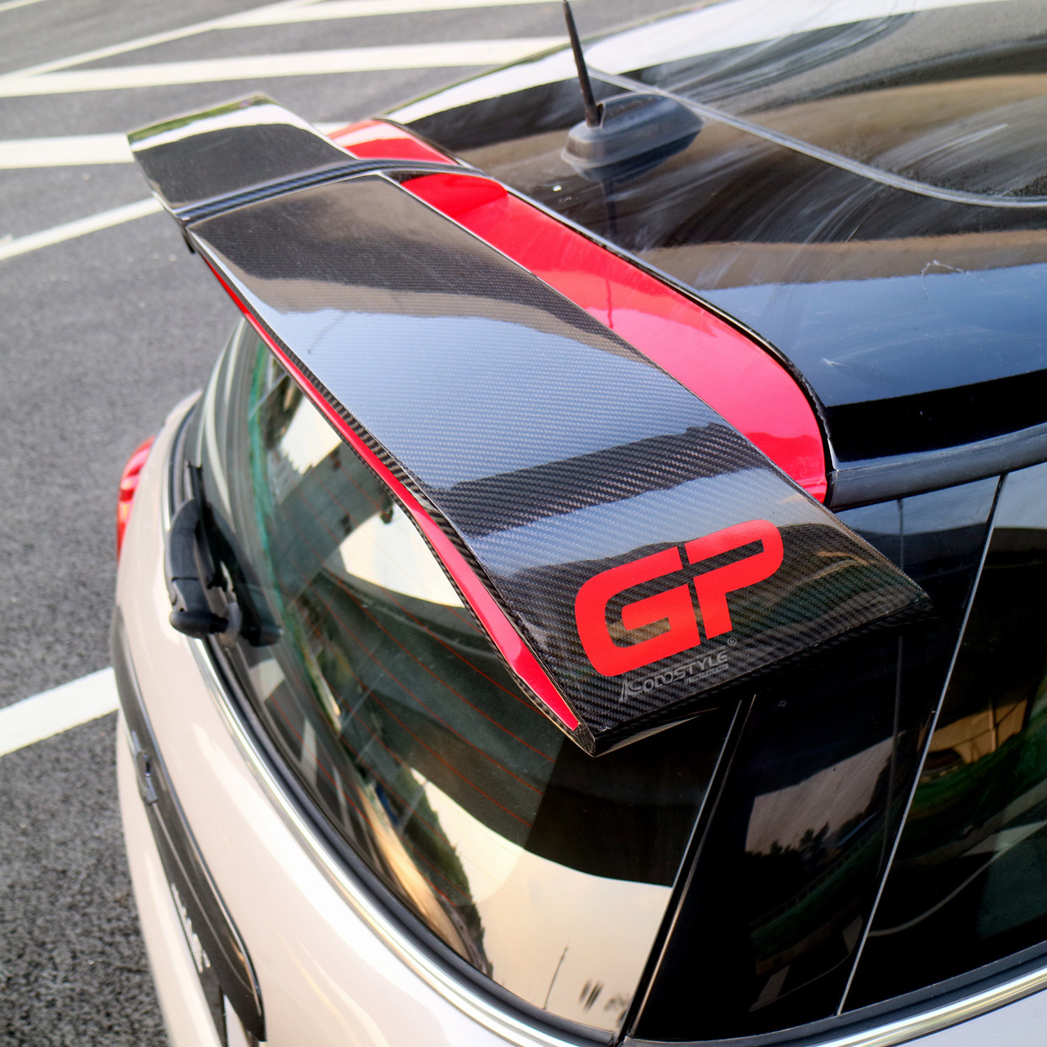 适用于MINI F54 F55 F56 汽车改装碳纤维GP尾翼免打孔顶翼