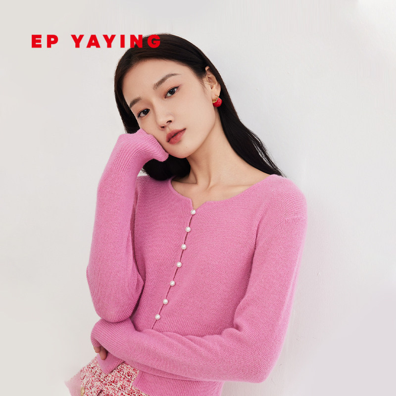 EP YAYING雅莹女装 羊毛羊驼毛混纺软糯针织衫 2024早春新品9503A