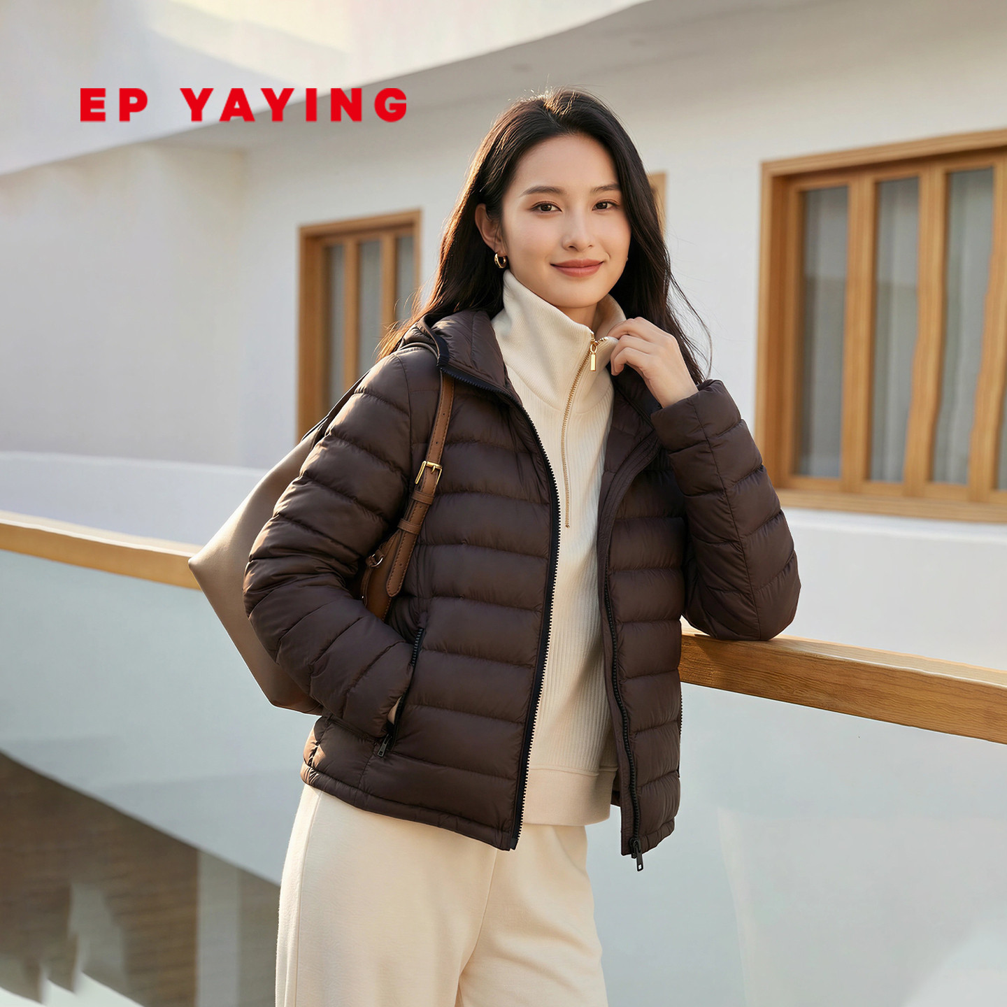 EP雅莹保暖连帽羽绒服