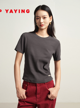 EP雅莹女装 圆领舒适棉T恤打底上衣 2025新款5301A