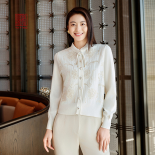 商场同款 针织衫 9128A 重工金葱提花灯笼袖 EP雅莹高端系列