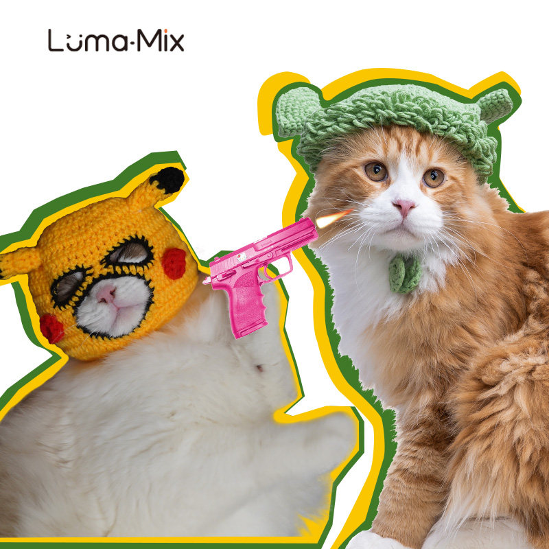 LumaMix原创宠物手工针织帽子
