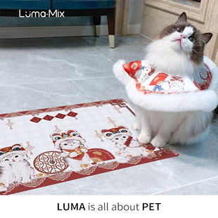 原创超大宠物餐垫猫狗碗防滑防水防污耐用防溅出升级 LumaMix盒几