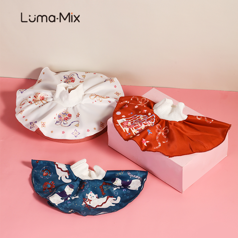 lumamix 新款通用原创口水巾宠物衣服春夏新年过年伊丽莎白圈