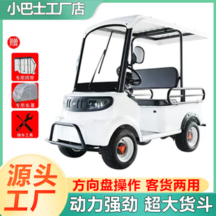 小巴士新款M9方向盘客货两用四轮电动车摆摊公园酒店老年人代步