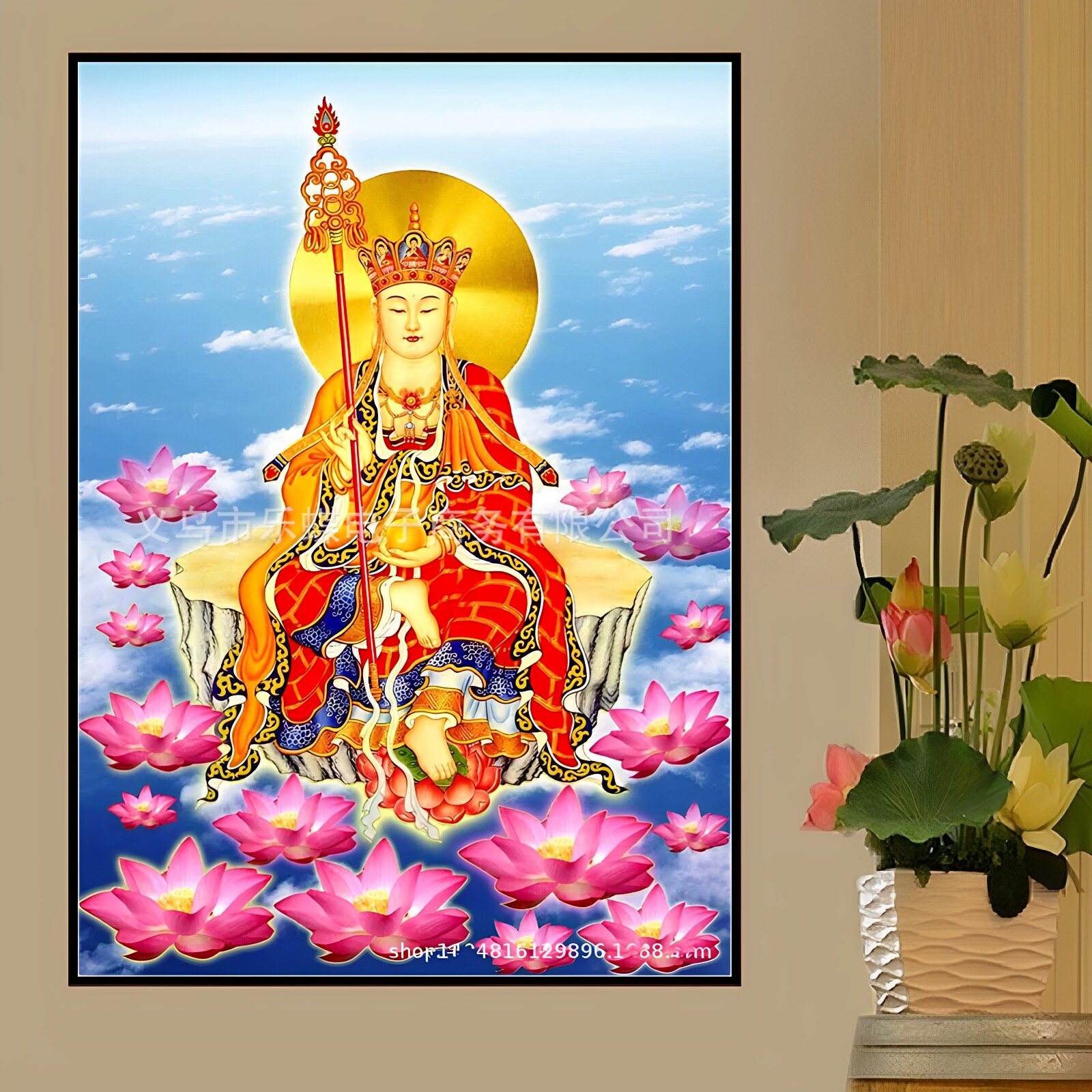 地藏菩萨十字绣地藏王佛像佛新款