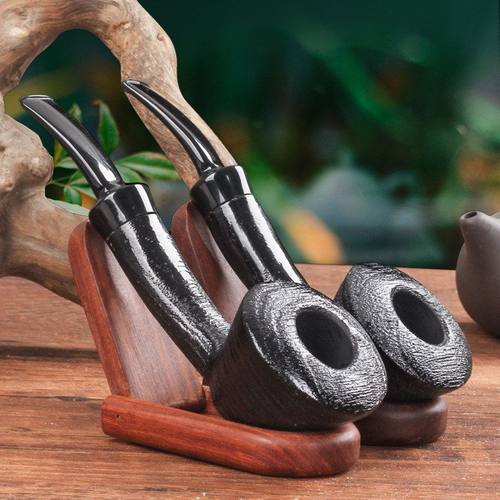 烟斗烟丝老式斗橡木弯式斗手工