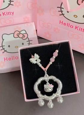 女足银999凯蒂猫少女心KT猫项链