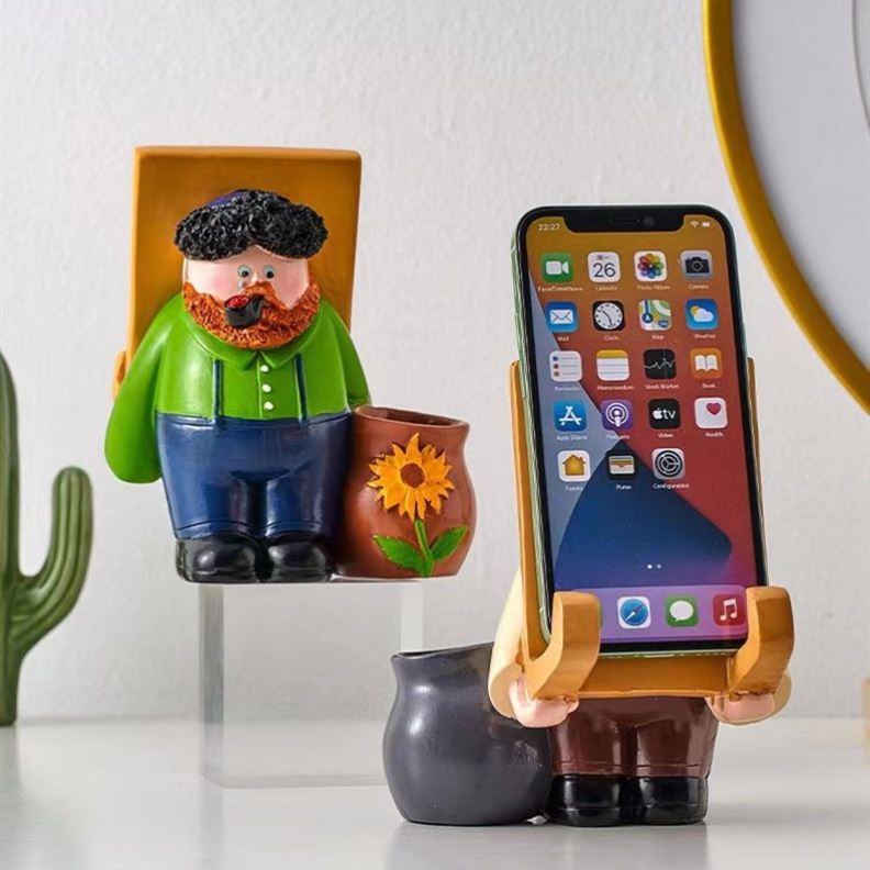 可爱手机支架桌面小摆件笔筒房间装饰品创意男生日礼物送女生闺蜜