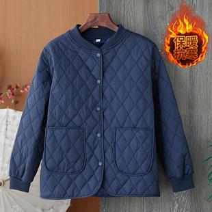 棉衣棉服秋冬季中老年棉袄轻薄棉袄宽松新款2024妈妈短款纯色外套