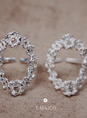 曼棠流光系列镂空开口戒