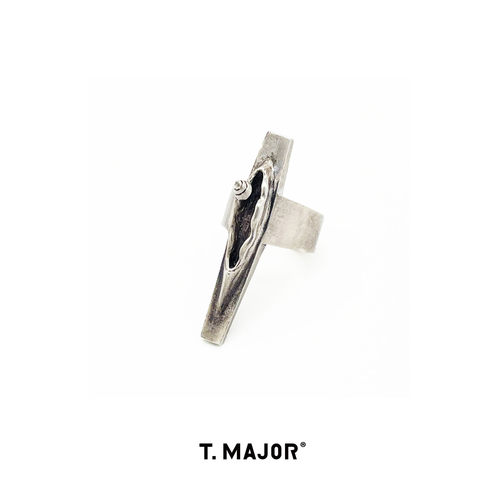 T.MAJOR重工戒指做旧纯银