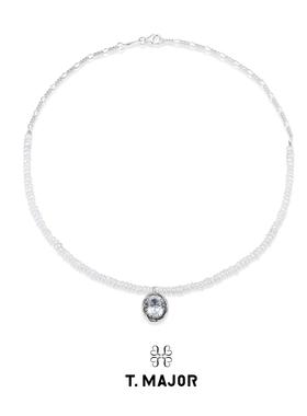 曼陀罗系列 大宝石天然水晶珍珠项链