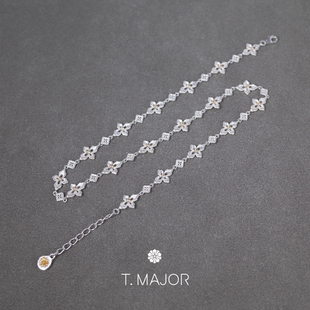 T.MAJOR 鎏金系列 瑞冠镂空双色拼接项链