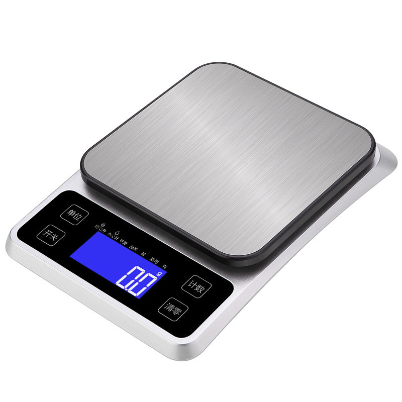 充电家用精准10千克不锈钢食物烘焙克称0.1g台秤厨房秤5g电子秤