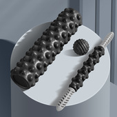 泡沫轴狼牙棒肌肉放松按摩滚轴滚腿实心浮点小腿滚轮健身瑜伽器材