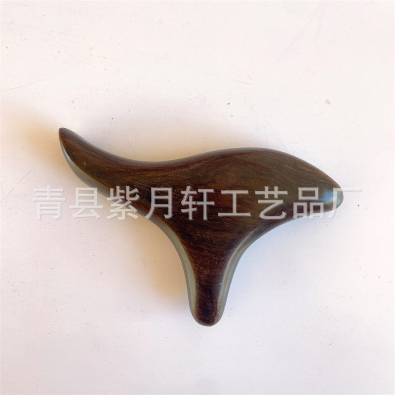 厂家乌木三角雀紫光檀木三叉足底按器刮痧棒种类多样
