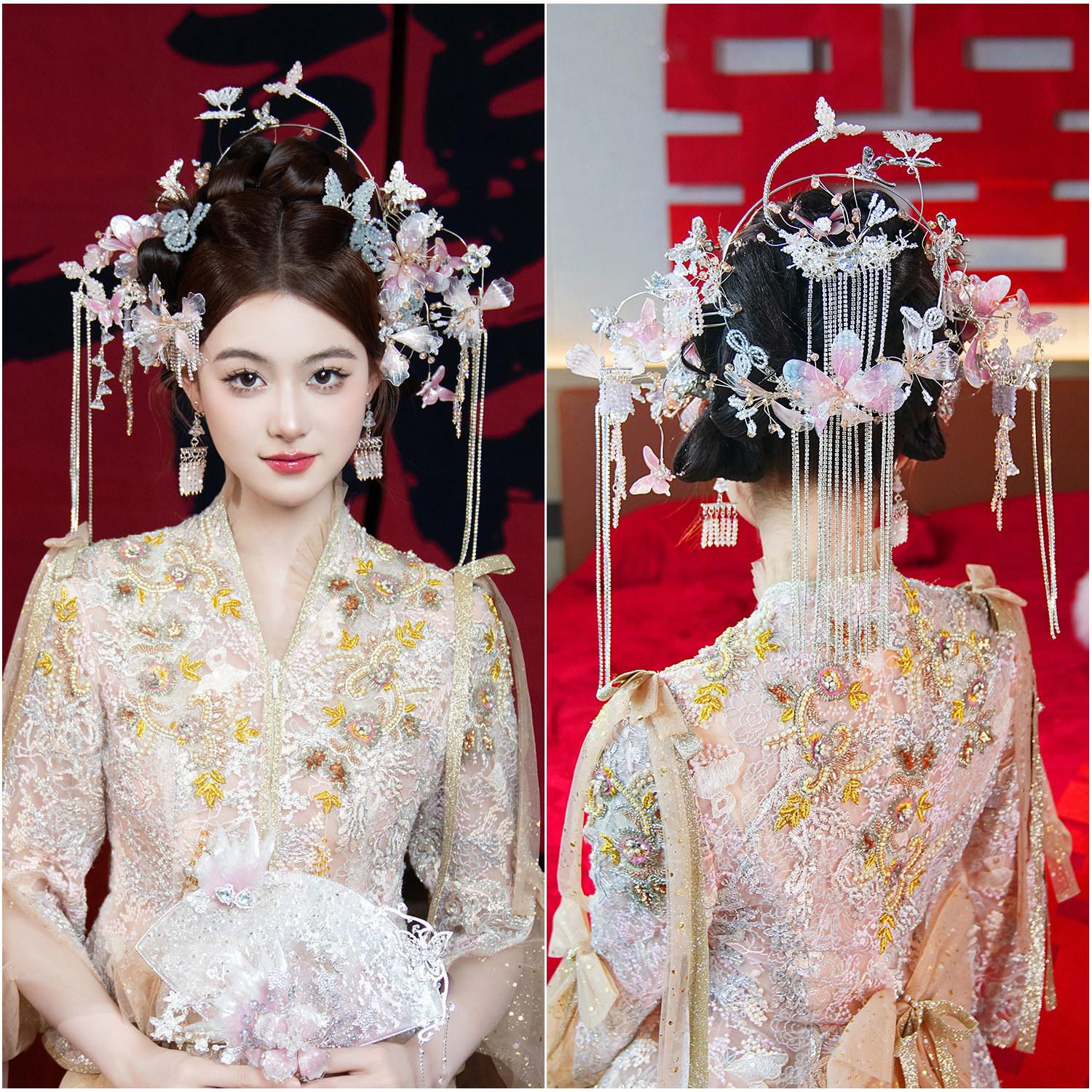 新娘中式婚礼发饰汉服头饰品