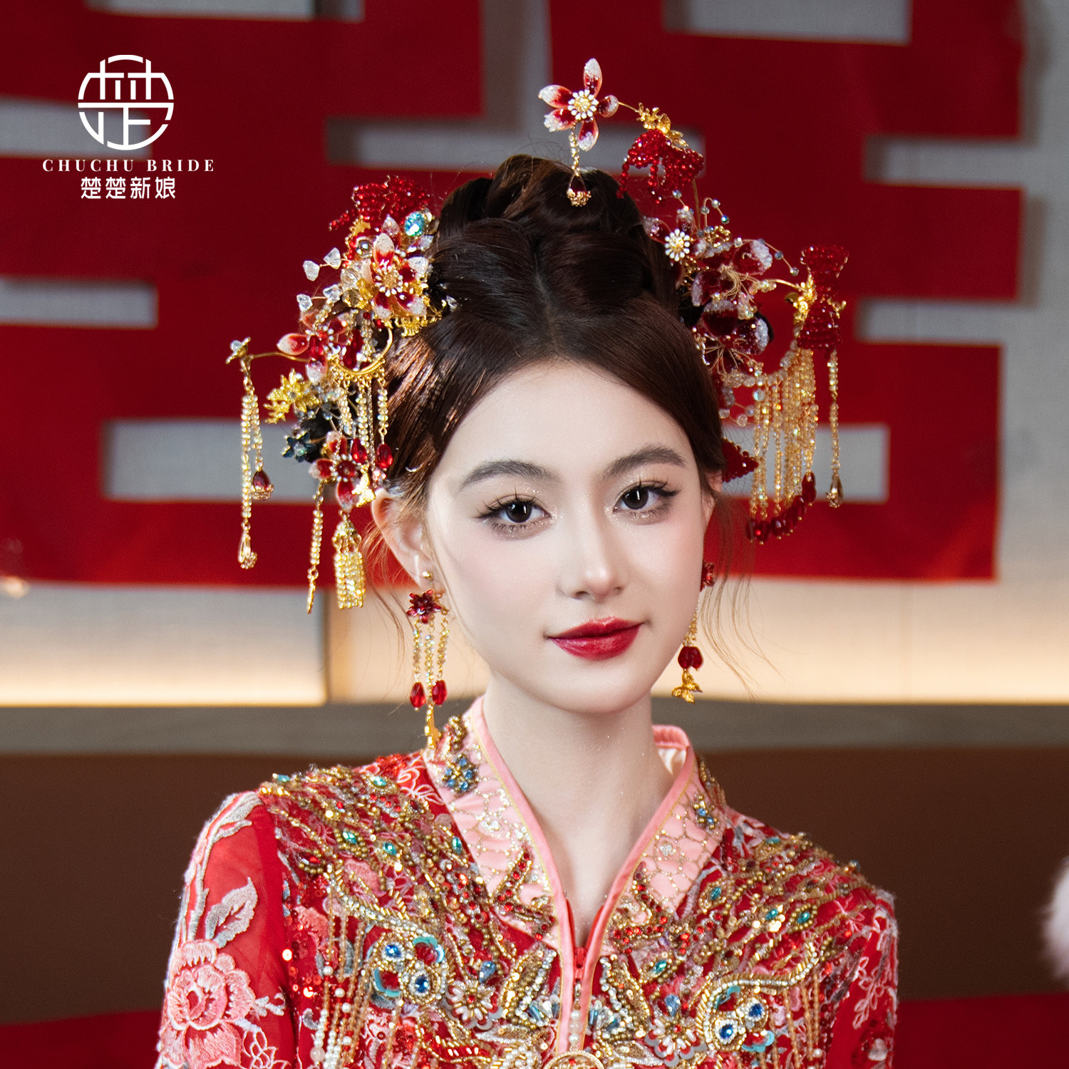 新娘汉服复古秀禾头饰品