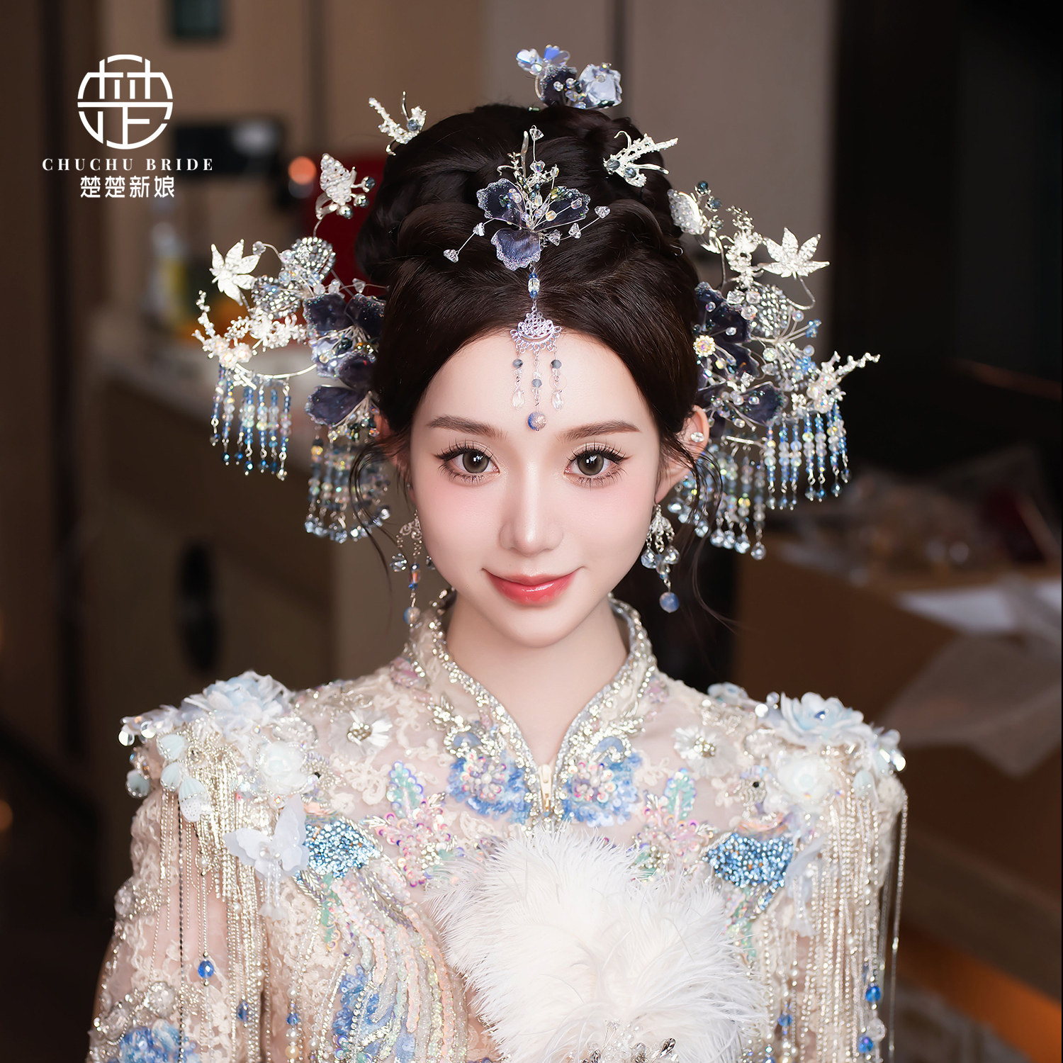 流苏步摇减龄结婚礼服发饰品