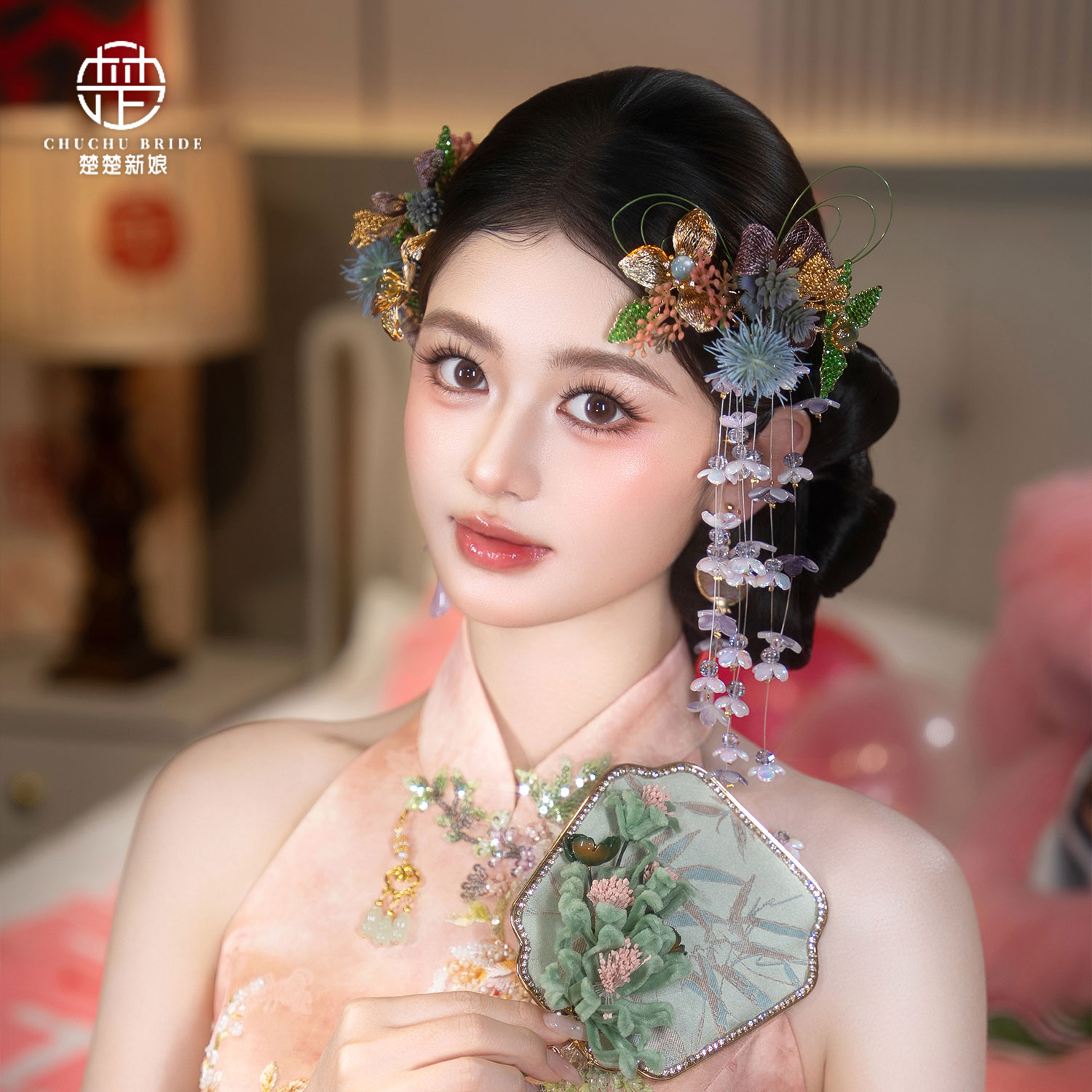 复古手工水晶掐丝新娘婚礼发饰