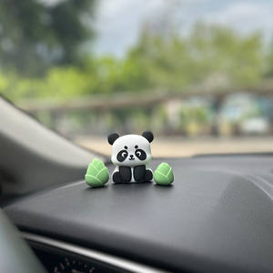熊猫mini汽车用趴趴摆件屏幕中控台内饰车载装饰品可爱布置改装