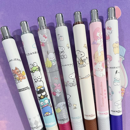 日本派通pentel新款史努比三丽鸥家族kt猫和老鼠限定速干中性笔