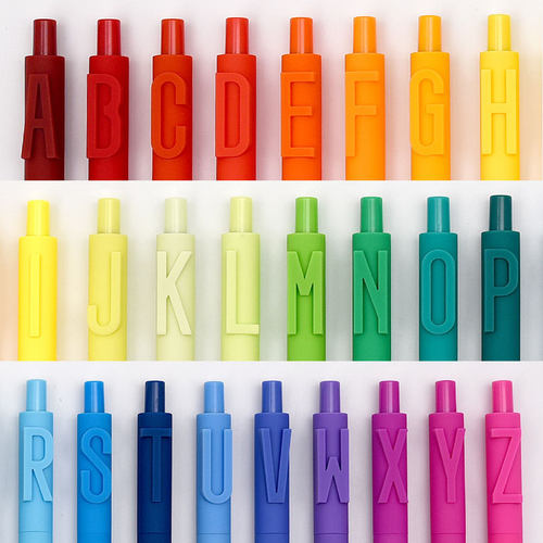 字母笔kaco英文数字按动式糖果色