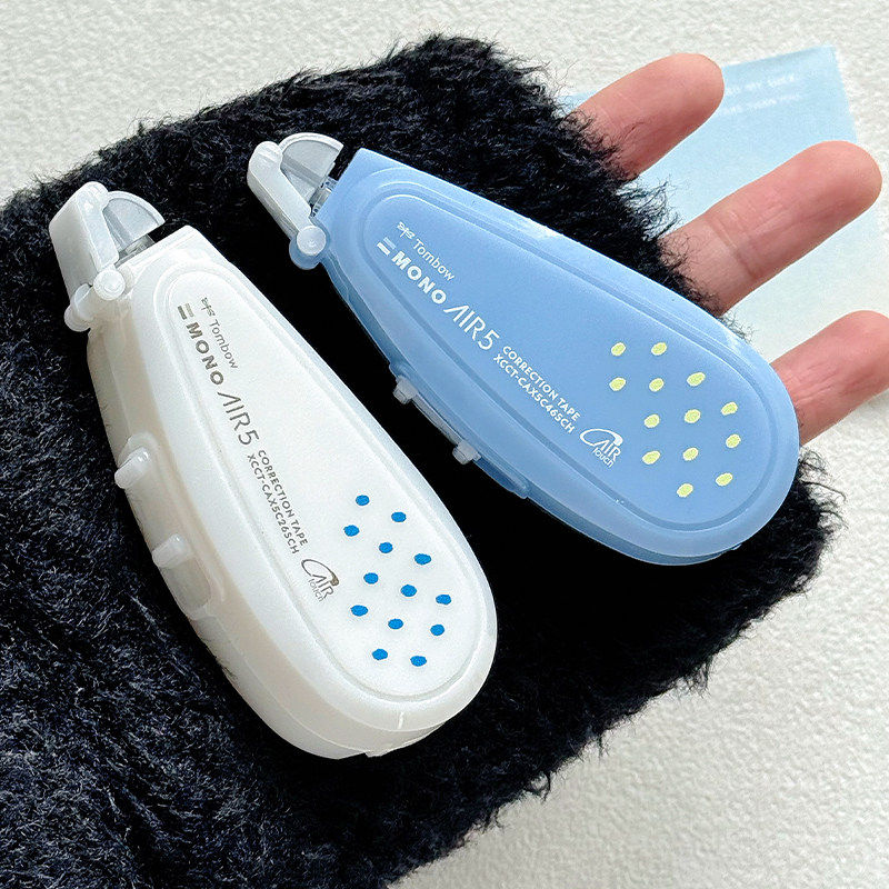 奶釉玻璃限定日本Tombow蜻蜓新品MONO AIR5修正带波点ins风改正带