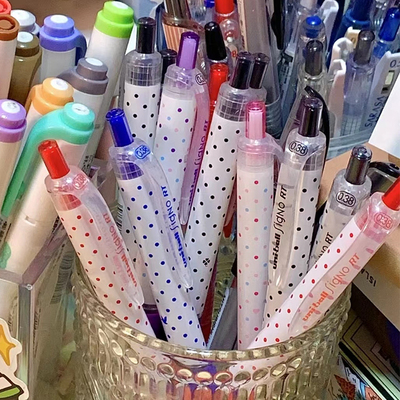 日本三菱uniball彩色水笔按动