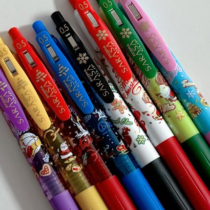 绝版斑马zebra圣诞节限定香味中性笔黑色圣诞树麋鹿0.5水笔礼物