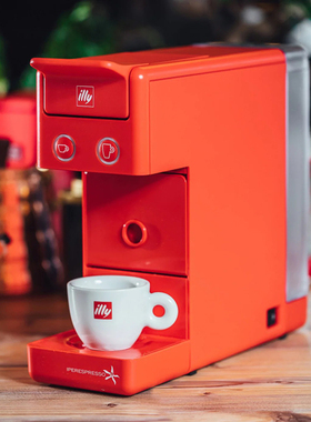 illy咖啡机全自动意式浓缩家用咖啡胶囊机Y3.3红色