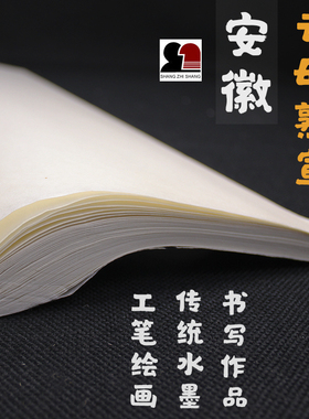 安徽云母工笔绘画书法传统山水花鸟没骨水墨好用不漏矾练习熟宣纸
