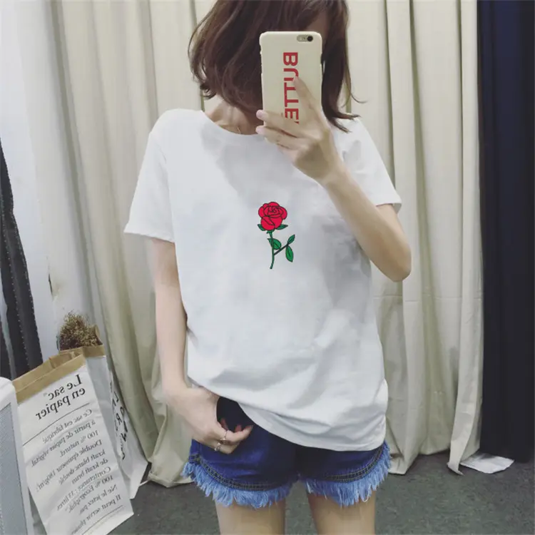 个性时尚潮流夏季新款韩版女装短袖T恤女士打底衫学生衣服女上衣t