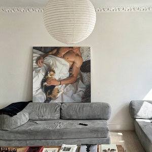 高清装饰画插画卧室挂画肌肉男猫咪画房间个性收藏挂墙床头艺术
