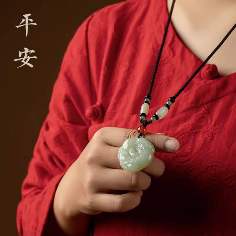非金属布艺项链【有求必应】双面精雕貔貅古风马年大吉高级吊坠