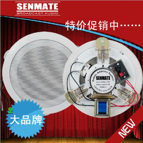 SMT吸顶喇叭 店铺家用背景音乐室内音响 5/6.5寸定压天花吊顶广播