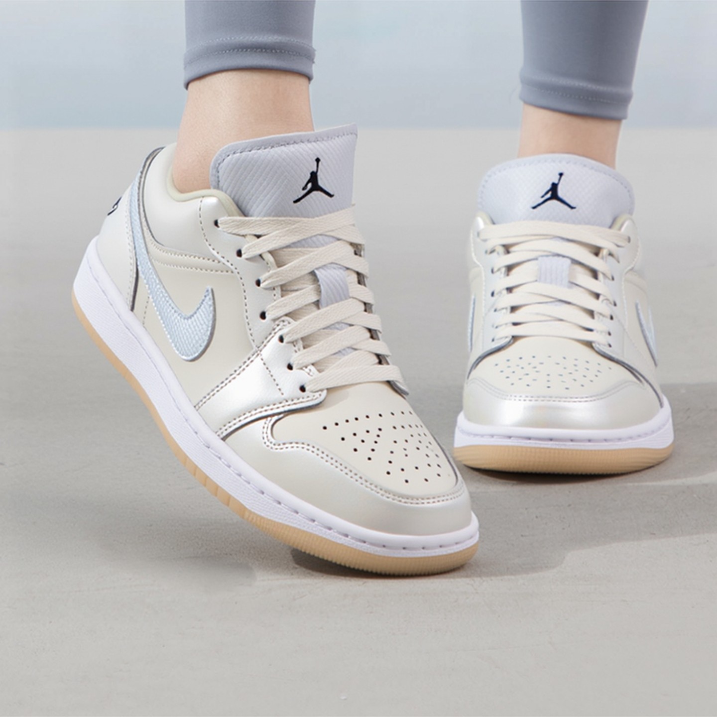 Air Jordan 1 Low 白棕色 女子运功休闲舒适低帮篮球鞋HF4080-001,运动鞋new,板鞋,淘宝优惠券,粉丝福利购,淘宝优惠卷