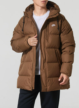 NIKE耐克男子Sportswear运动休闲保暖中长款连帽羽绒服IB2974-235