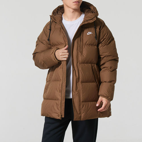 NIKE耐克男中长款连帽羽绒服