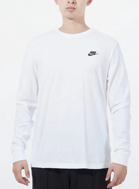 专柜正品NIKE/耐克 男纯棉圆领长袖T恤运动休闲套头衫 AR5194-100