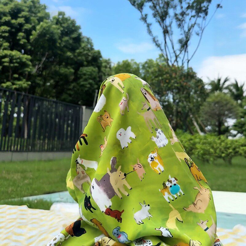 绿色棉绸裤子女夏薄款透气遛弯裤夏日轻薄裤休闲长裤宽松慵懒风