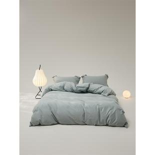 纯色10色可选 100支轻磨毛纯棉春秋冬四件套 SOAPLAND